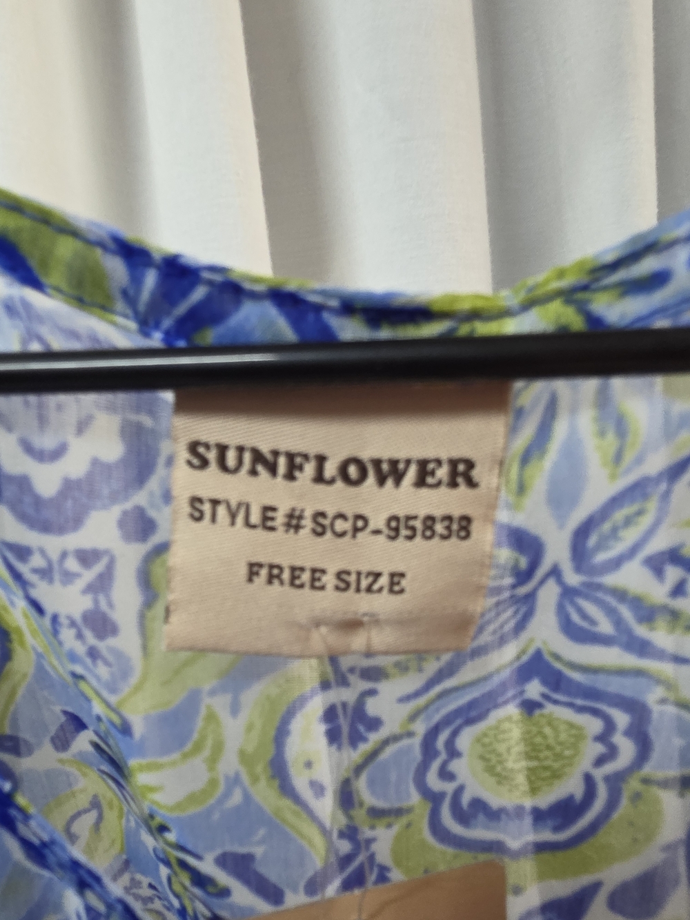 Lightweight Blue & Lime V-Neck Swim Coverup - Picture 3 of 6